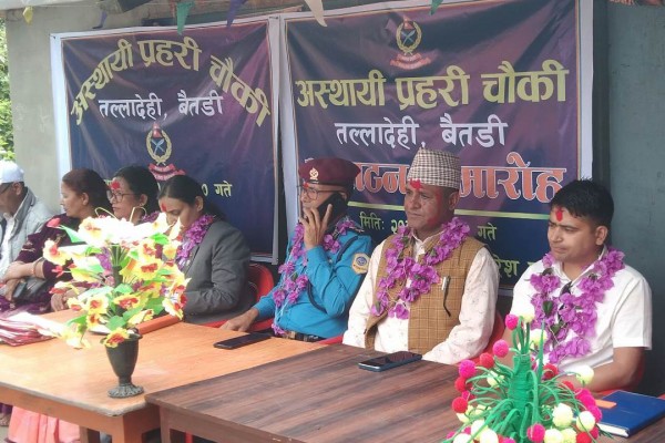 बैतडीको तल्लादेहीमा राखियो अस्थायी प्रहरी पोष्ट